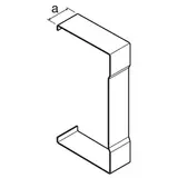 HAGER BRS851707VERZ tehalit Brüstungskanal-Schnittkasch. 80 mm, Stahlblech | verzinkt | 83x170 mm