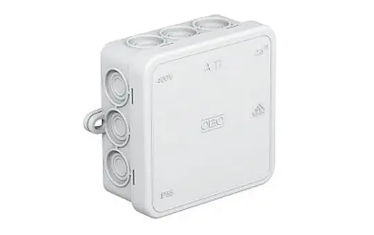 OBO BETTERMANN 2000342 Kabelabzweigkasten Serie A Standard | lichtgrau | 75x75 mm