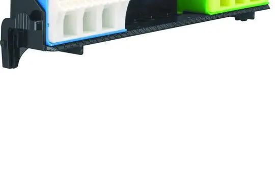 HAGER FZ383 Träger mit PE/N-Klemmen QuickConnect waagerecht 2x22 Klemmen