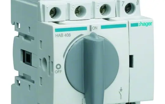 HAGER HAB406 Lasttrennschalter 4-polig bis 16 mm² 63 A | 16 mm²