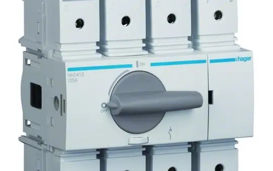 HAGER HAD412 Lasttrennschalter 4-polig bis 70 mm² 125 A | 70 mm²