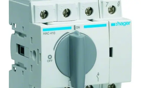 HAGER HAC410 Lasttrennschalter 4-polig bis 35 mm² 100 A | 35mm²