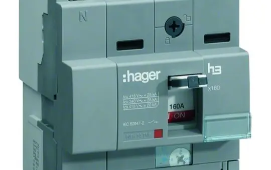 HAGER HHA026H Leistungsschalter 4-polig 25 A (25kA)