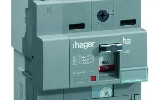 HAGER HNA161H Leistungsschalter 4-polig 160 A (40kA)