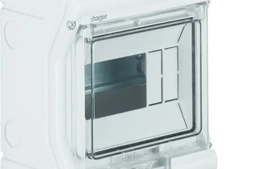 HAGER VE106PN AP-Kleinverteiler Vector UV-stabil 1-reihig, 6 TE