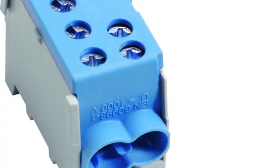 HAGER KH35N Hauptleitungsabzweigklemme fingersicher 1-polig | blau | 35 mm²