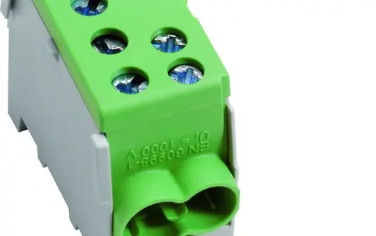 HAGER KH35E Hauptleitungsabzweigklemme fingersicher 1-polig | grün | 35 mm²