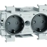 HAGER GS20019011 Kanalsteckdose Wago Winsta für C-Profil 2-fach | graphitschwarz