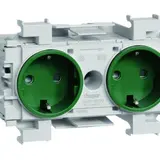 HAGER GS20016029 Kanalsteckdose Wago Winsta für C-Profil 2-fach | minzgrün
