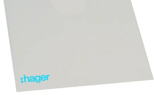 HAGER VZ407 Zubehör für Volta-Kleinverteiler Plantasche für Dokumente, klarsicht