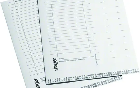 HAGER VZ717 Zubehör für Volta-Kleinverteiler Beschriftungssystem 10 Stück