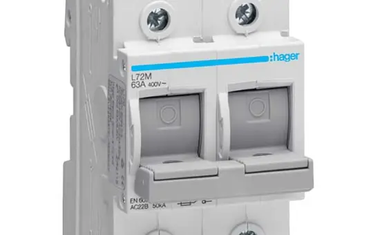HAGER L72M Lasttrennschalter D02 63 A REG 2P