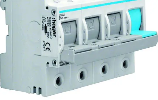 HAGER L76M Lasttrennschalter D02 63 A REG 3P+N