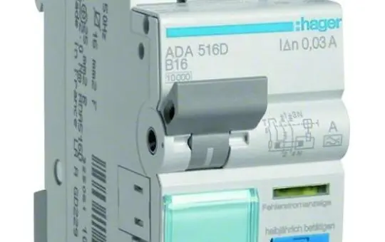 HAGER ADA516D FI/LS-Schalter Typ A B-Char. 30 mA 2-pol. 16 A