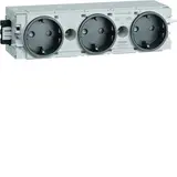 HAGER GS30009011 Kanalsteckdose Wago Winsta für C-Profil 3-fach | graphitschwarz