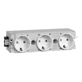 HAGER GS30009016 Kanalsteckdose Wago Winsta für C-Profil 3-fach | verkehrsweiß