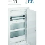 HAGER VU36NW Kleinverteiler Volta Multimedia Unterputz 3-reihig, mit geschlitzter Stahlblechtür