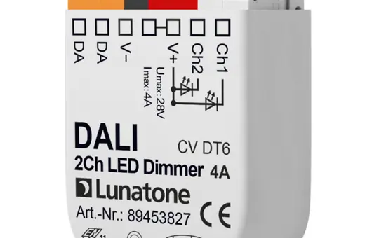 LUNATONE 89453827 DALI-LED-Dimmaktor CV DT6 UP 2-fach, 4 A