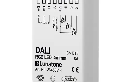 LUNATONE 86458514 DALI-LED-Dimmaktor CV DT8 UP RGB, 8 A