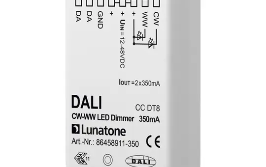 LUNATONE 86458911-350 DALI-LED-Dimmaktor CC DT8 UP TW, 350 mA