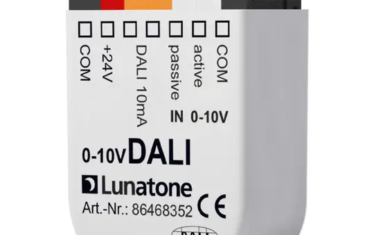 LUNATONE 86468352-001 Analog-DALI-Schnittstelle Eingang 0-10 V auf OFF 1-100 %