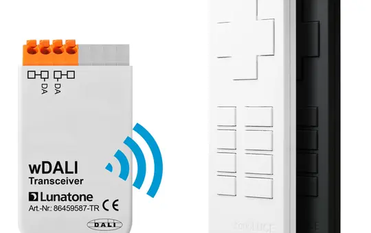 LUNATONE 86459534-B+T wDALI Remote Fernbedienung & Transceiver | schwarz