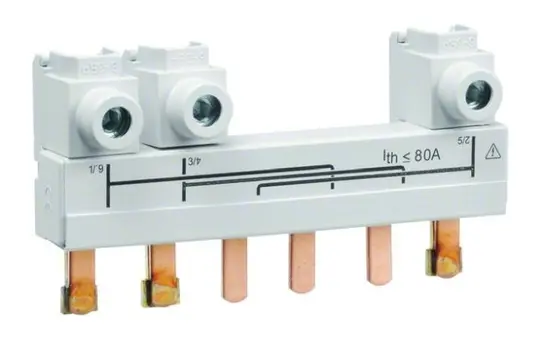 HAGER HZC708 Verbindungsschiene und Sicherungselement 3P 63-80 A