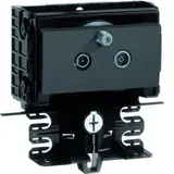 HAGER SL200559489011 Geräteträger-Technikteil Satelliten-Durchgangsdose | graphitschwarz | 20x55 mm