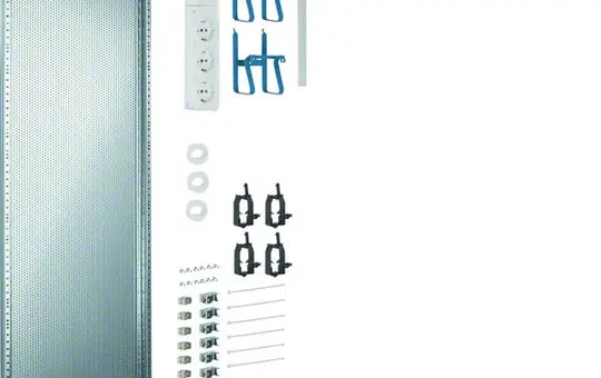 HAGER UF211NW Komplettfeld Multimedia universZ 1 Feld mit Patchmodulen | 900 mm