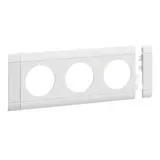 HAGER GB080309016 Modularblende für Steckdosen 3-fach, 80 mm, Kunststoff halogenfrei | verkehrsweiß