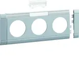 HAGER GB08031LAN beschr. Modularblende für Steckdose 3-fach, 80 mm, Kunststoff halogenfrei | aluminium