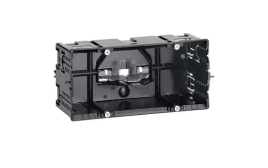 HAGER GLS55002 Geräteeinbaudose C-Profil 2-fach für Schalterprogramme | schwarz