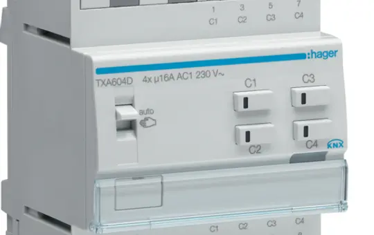 HAGER TXA604D KNX easy Universalaktor 16 A 4-fach