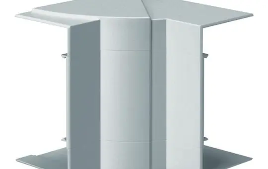 HAGER BR651304H7035 tehalit Brüstungskanal-Inneneck Kunststoff | lichtgrau | 65x130 mm