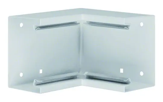 HAGER BRS6510047035 tehalit Brüstungskanal-Inneneck 80 mm, Stahlblech | lichtgrau | 68x100 mm