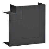 HAGER BR651305H9011 tehalit Brüstungskanal-Flachwinkel 80 mm, Kunststoff halogenfrei | graphitschwarz | 65x130 mm