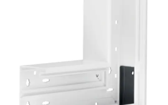 HAGER BR6510059016 tehalit Brüstungskanal-Flachwinkel 80 mm, Kunststoff | verkehrsweiß | 65x100 mm