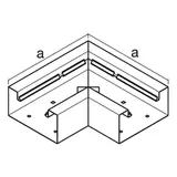 HAGER BRS851705VERZ tehalit Brüstungskanal-Flachwinkel 80 mm, integriert, Stahlblech | verzinkt | 83x170 mm