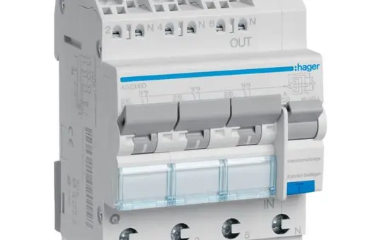 HAGER ADZ316D FI/LS-Schalter Typ A B-Char. 30 mA 3P+N 16 A