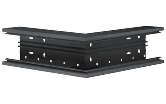 HAGER BR6510039011 tehalit Brüstungskanal-Außeneck 80 mm, Kunststoff | graphitschwarz | 65x100 mm
