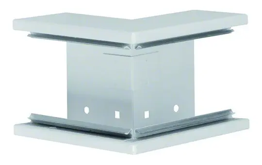 HAGER BRS6510037035 tehalit Brüstungskanal-Außeneck 80 mm, Stahlblech | lichtgrau | 68x100 mm