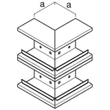 HAGER BRS652103D7035 tehalit Brüstungskanal-Außeneck 2x80 mm, Stahlblech | lichtgrau | 68x210 mm