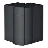 HAGER BR651303H9011 tehalit Brüstungskanal-Außeneck einst. 80 mm, Kunststoff halogenfrei | graphitschwarz | 65x130 mm