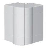 HAGER BR651303H9016 tehalit Brüstungskanal-Außeneck einst. 80 mm, Kunststoff halogenfrei | verkehrsweiß | 65x130 mm