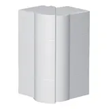 HAGER BR651703H9016 tehalit Brüstungskanal-Außeneck einst. 80 mm, Kunststoff halogenfrei | verkehrsweiß | 65x170 mm