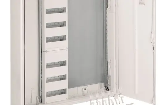 HAGER ZB34NW Systemschrank universZ 4 Felder, 7-reihig, 2 Multimediafelder | 1100 mm