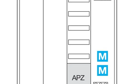 HAGER ZB34NW1APZ2 Systemschrank universZ 4 Felder, 5-reihig, Multimediafeld, APZ-Raum | 1100 mm