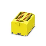 PHOENIX 3273488 Verteilerblock PTFIX für Klebemontage 13-fach | gelb | 2,5 mm²