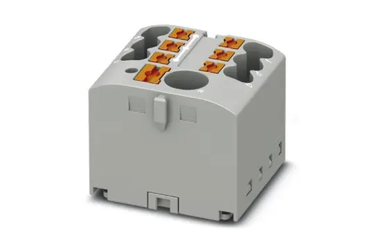 PHOENIX 3273460 Verteilerblock PTFIX für Klebemontage 7-fach | grau | 2,5 mm²