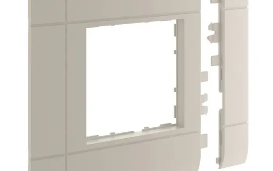 HAGER GR1000KB7035 Modularblende 50 mm 100 mm, Kunststoff halogenfrei | lichtgrau